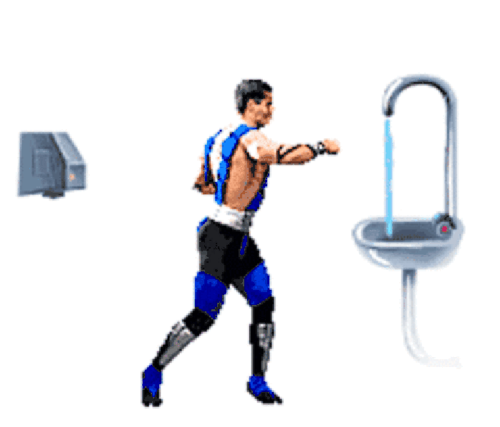 This is how Sub-zero washes his hands