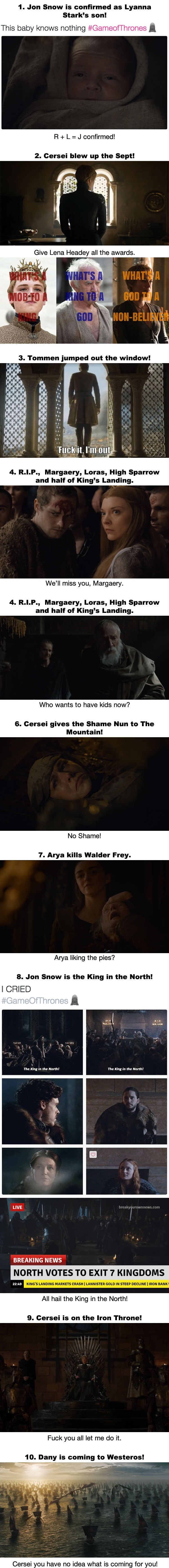 Most omg moments from GoT finale *SPOILER!*