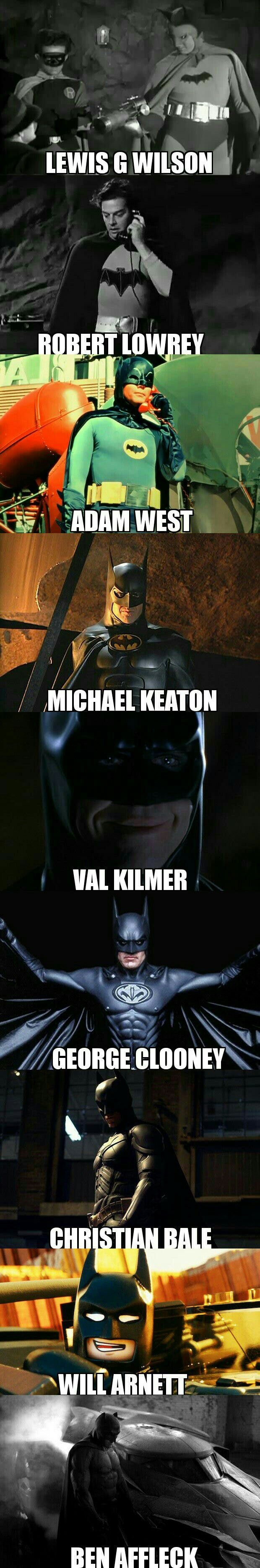 Actors who've played batman in movies