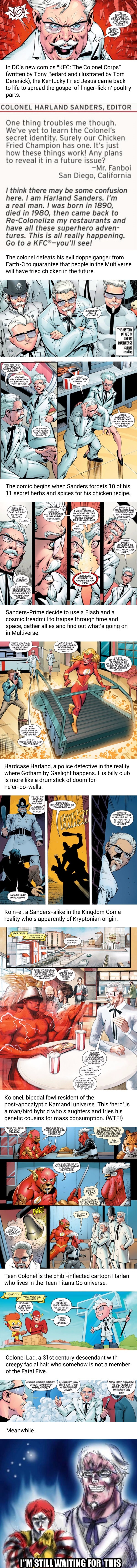 DCs new KFC comic turns Colonel Sanders into fried chicken Jesus
