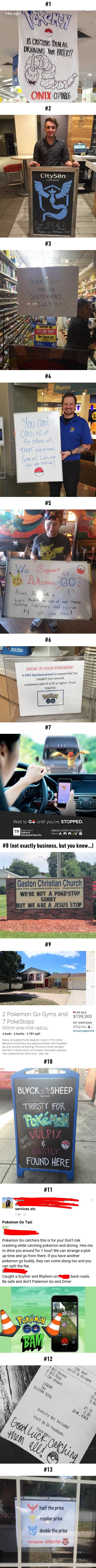 Business that are getting smart with Pokemon GO