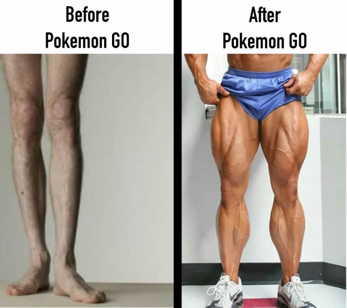 Before and After Pokemon GO