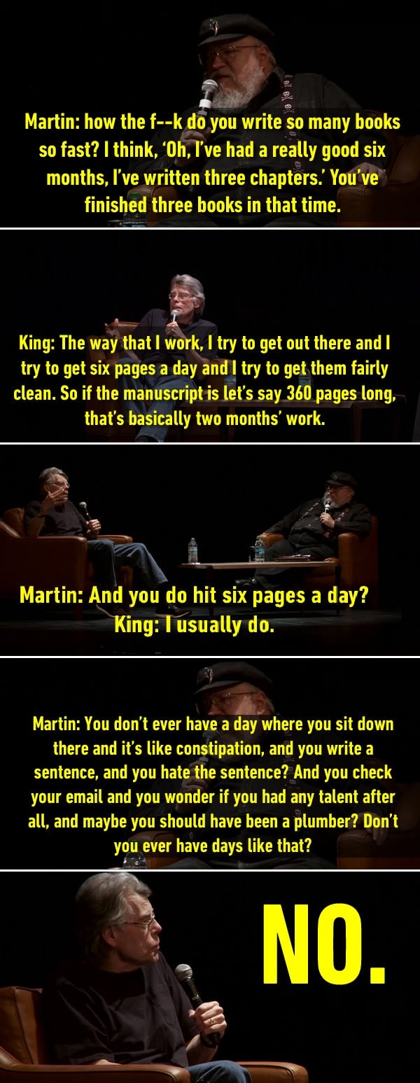 George RR Martin and Stephen King