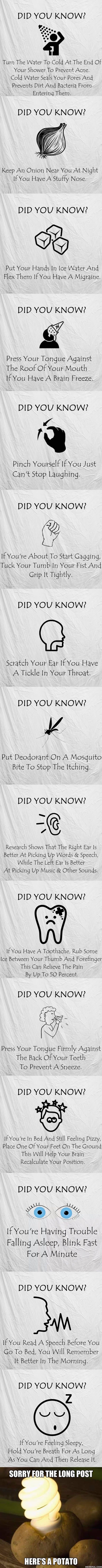 Things that you may not know