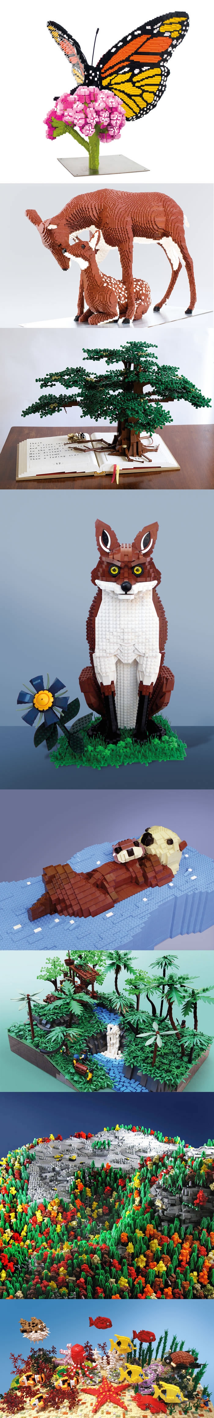 Wildlife Lego Sculptures