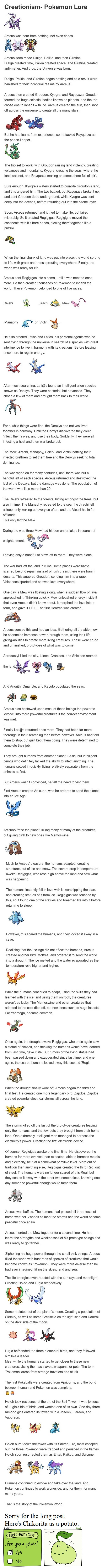Creationism - Pokemon lore