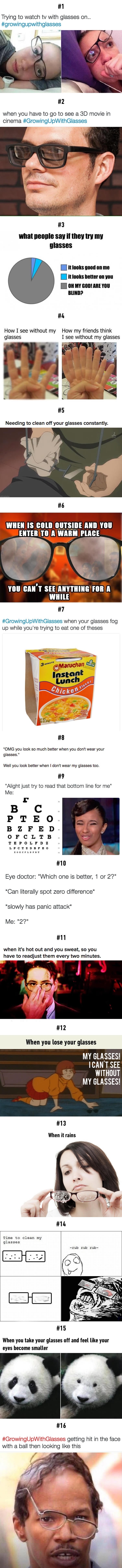 Struggles everyone who grew up with glasses will understand