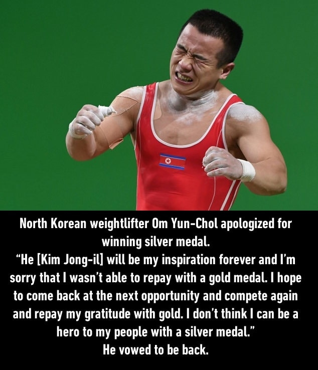 North Korean Olympic lifter apologised to leaders