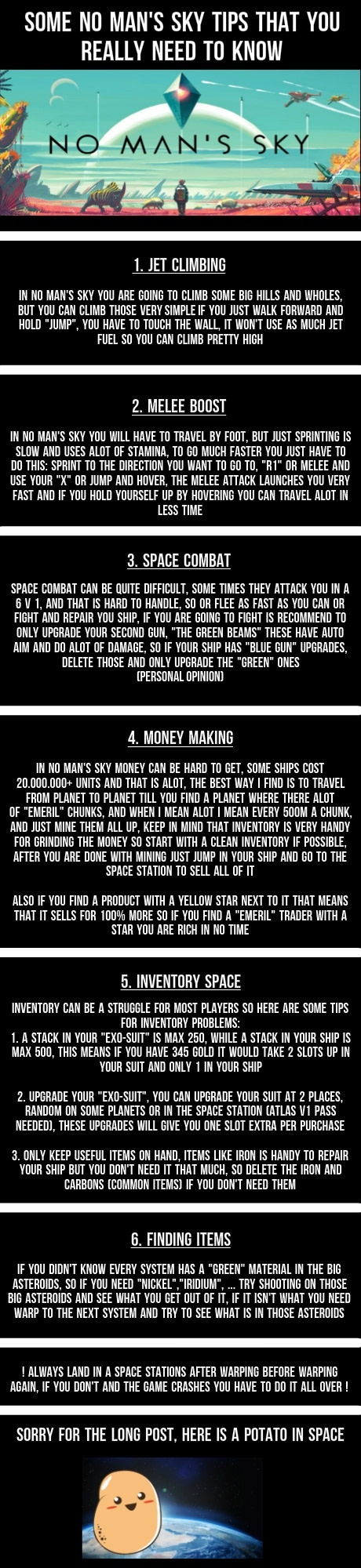 No Man's Sky tips