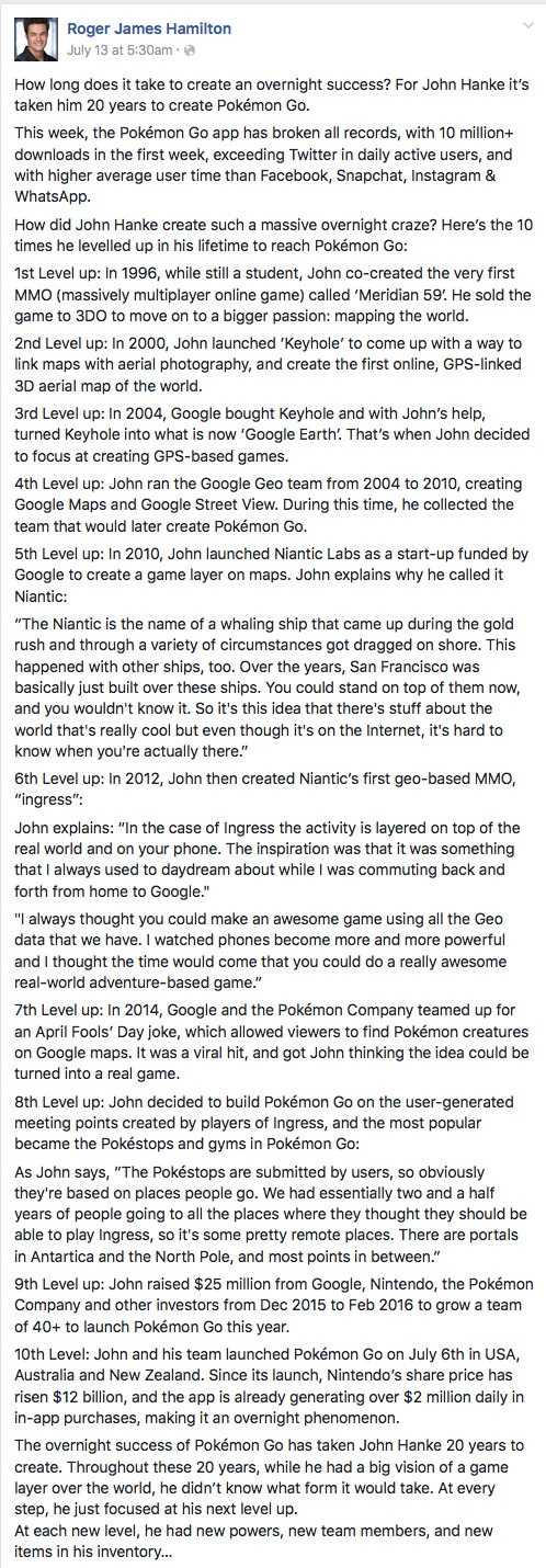 The story of Pokemon GO