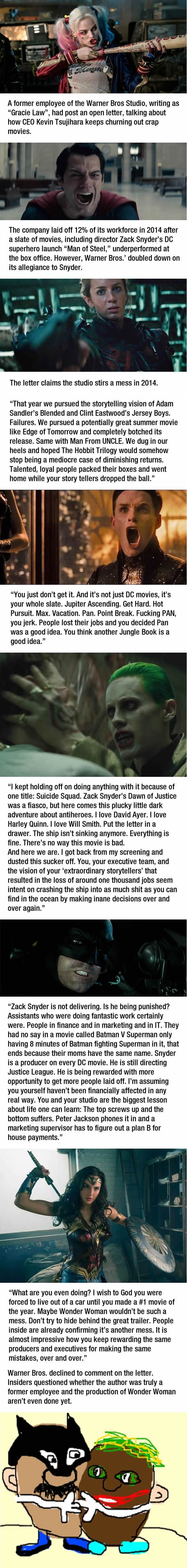 A rant of an ex-employee of Warner Bros'