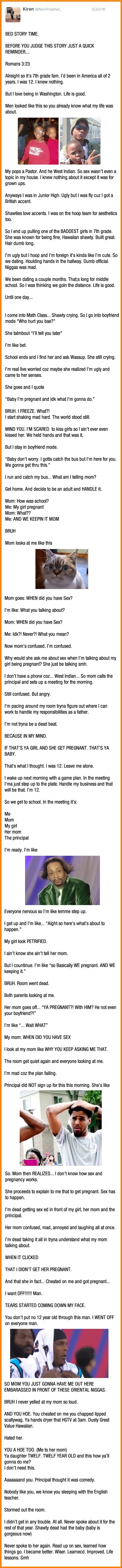7th grader got his gf pregnant without having s*x