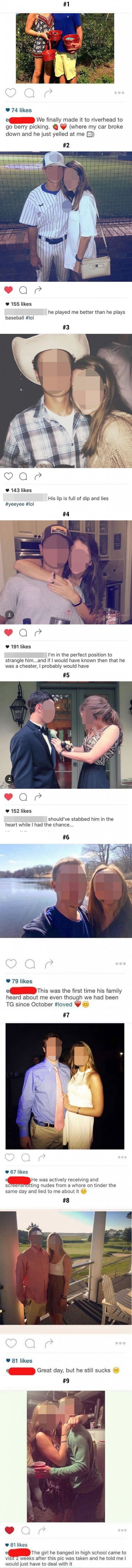 Girl changes insta captions after she finds out her bf is cheating on her