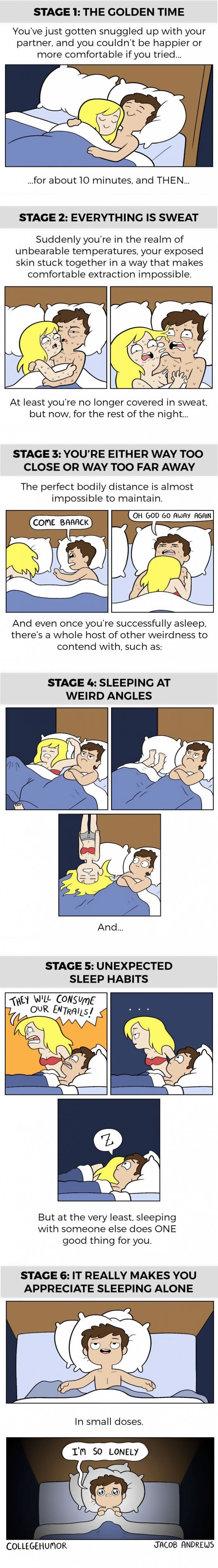 Stages of sleeping with your partner