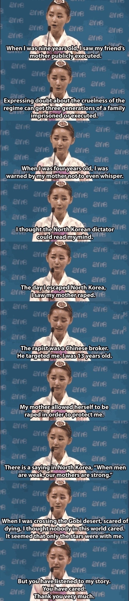 Girl escapes from North Korea