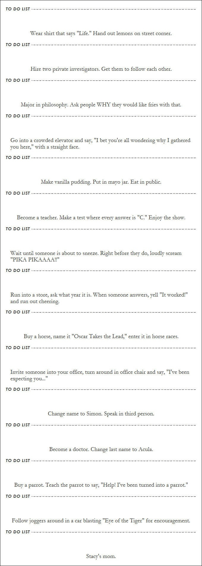 Ultimate to do list