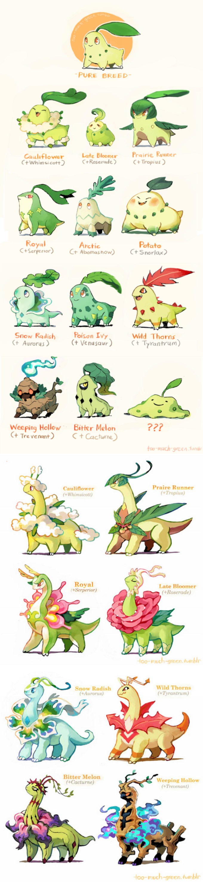 Variations of Chikorita