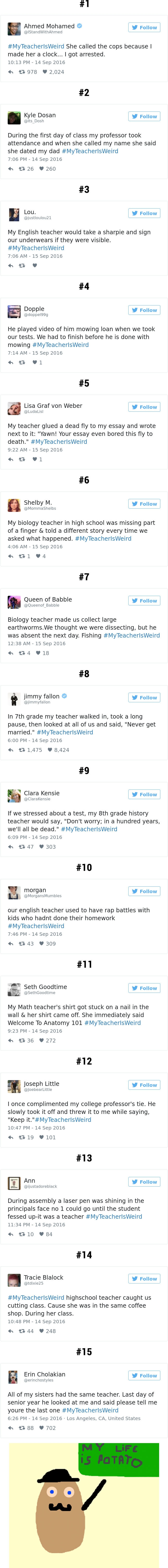 My teacher is weird