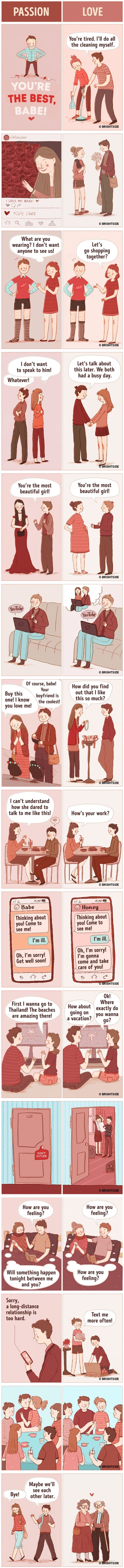 The differences between real love and passion