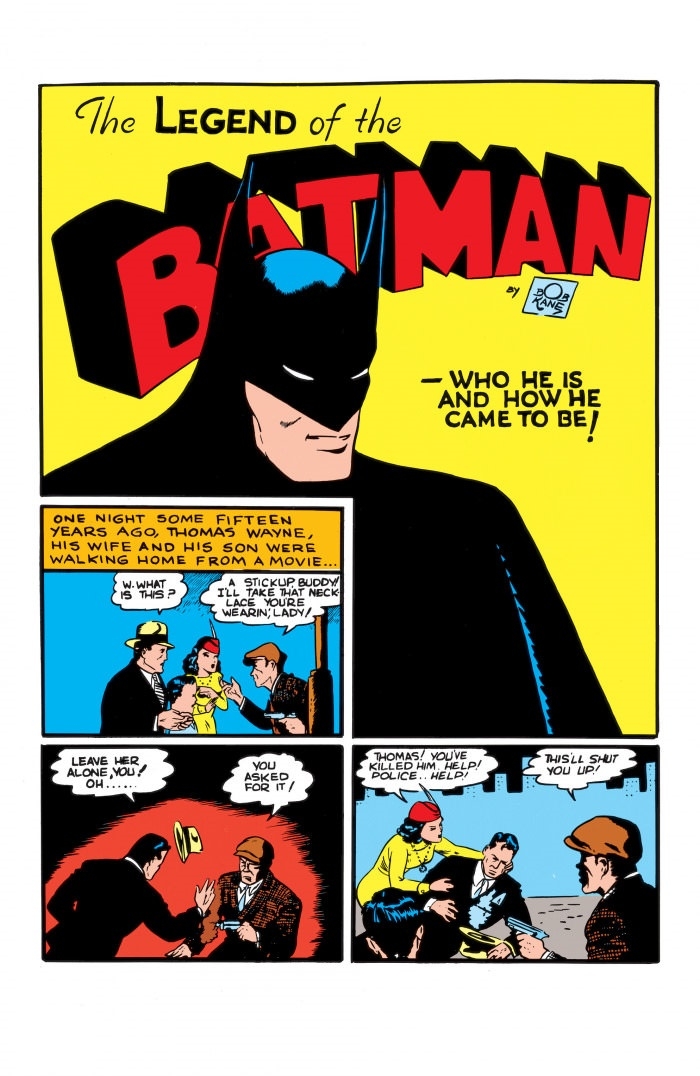 Batmans original origin seems less darker