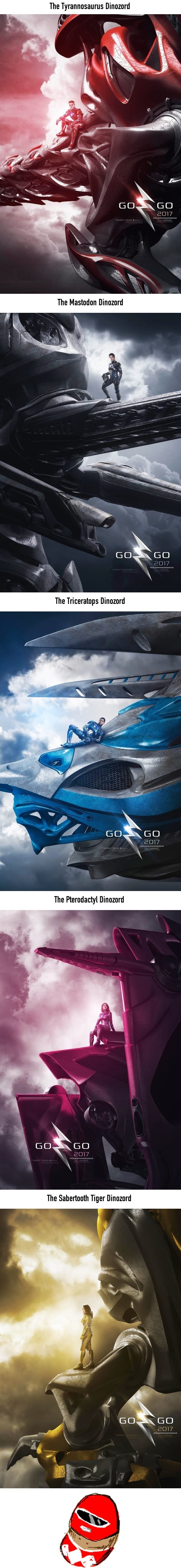 New posters tease 'Power Rangers' movie Zords