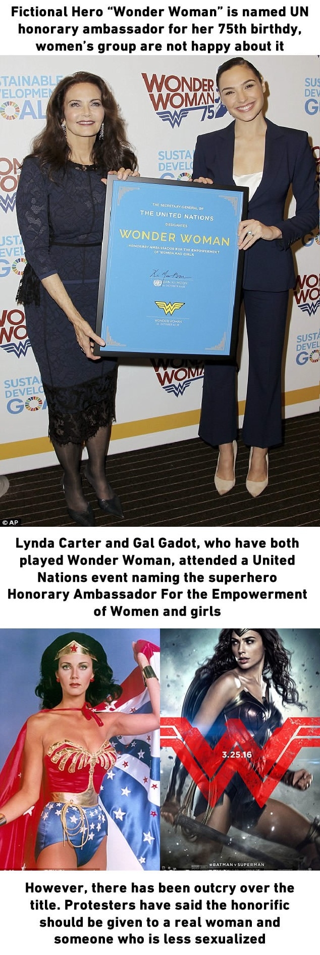 Wonder Woman named UN Honorary Ambassador