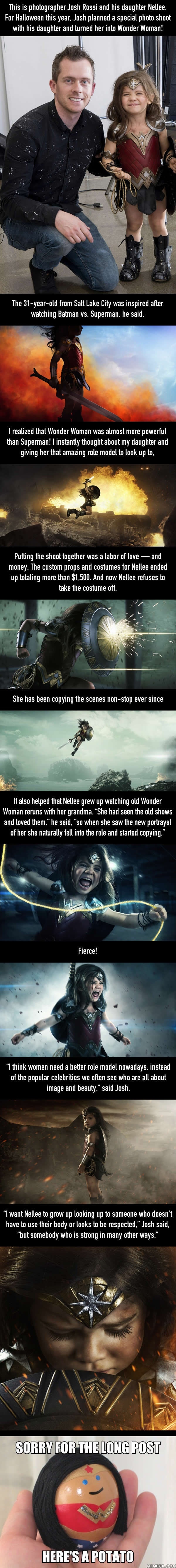 Dad had a Wonder Woman photoshoot for his daughter