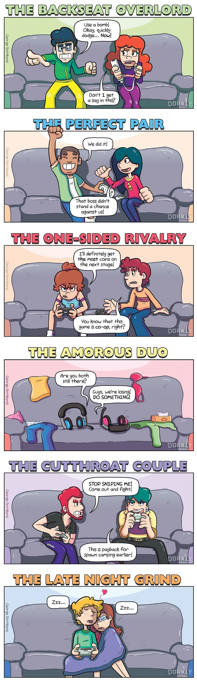 6 types of gamer couples