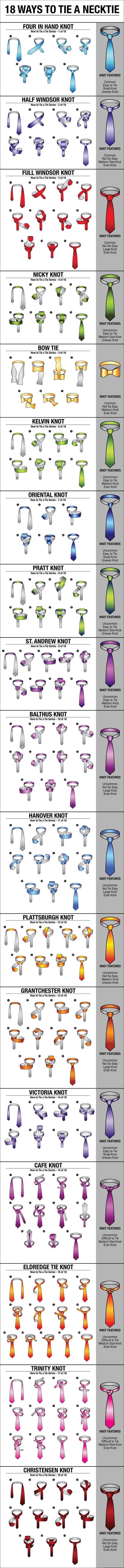 18 ways to wear a necktie