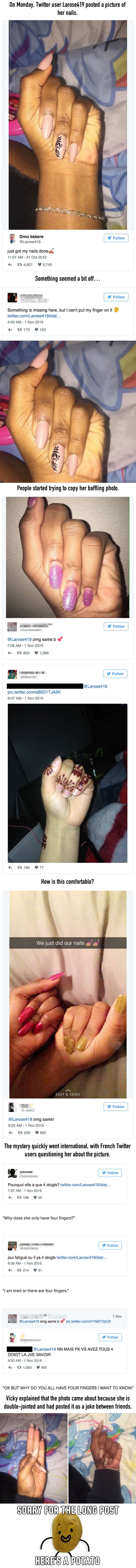 Girl took a photo of her nails and it went viral