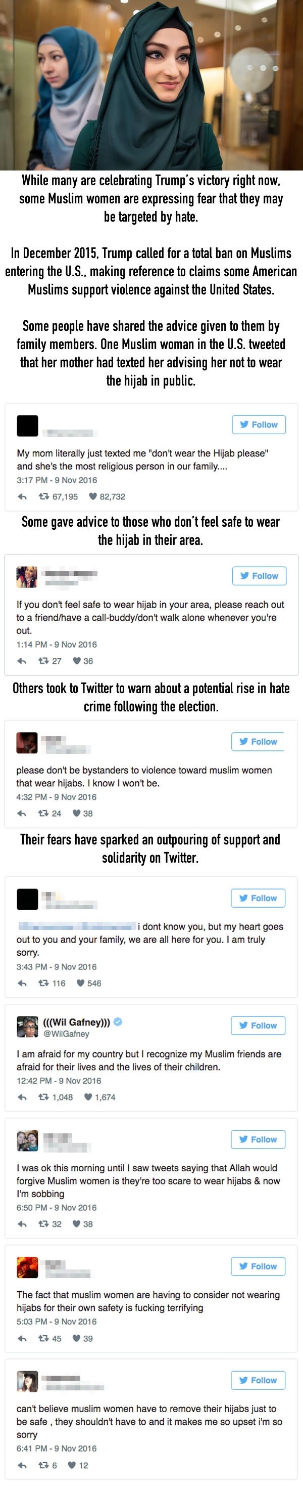 Muslim women are scared to wear the hijab in public after Trump win