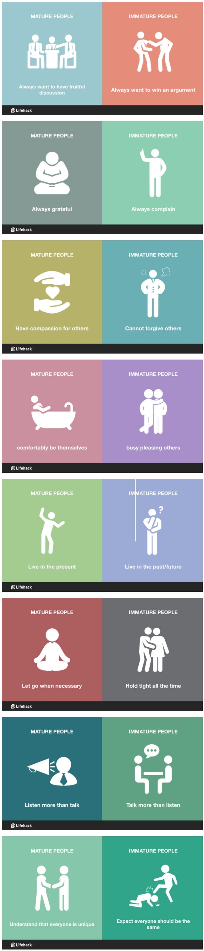 Characteristics of mature people that make them emotionally stable