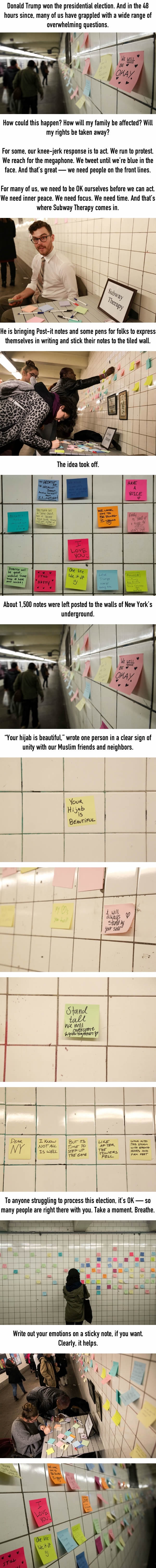 Messages strangers left on NY's subway walls