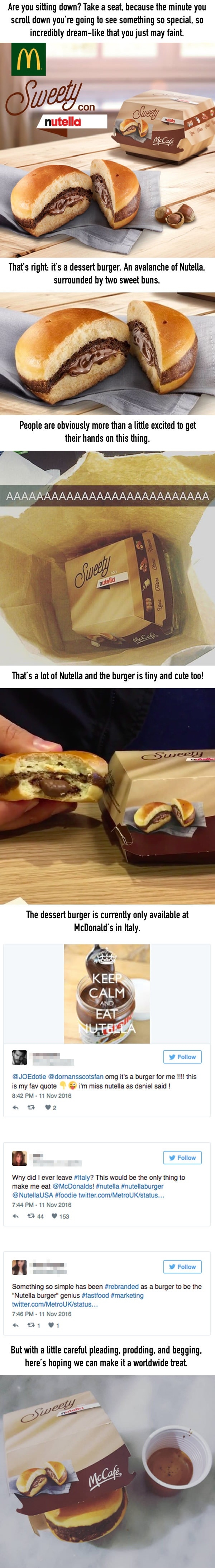 McDonalds new nutella burger