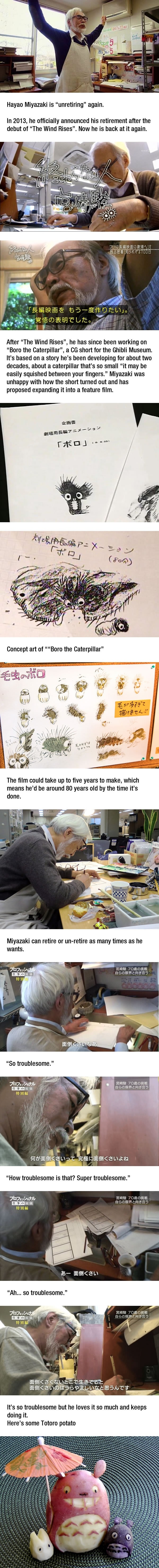 Hayao Miyazaki cancels retirement again