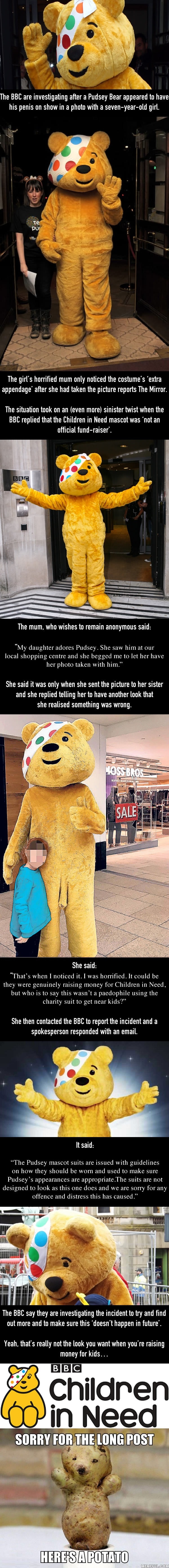 Disturbing Pudsey the Bear