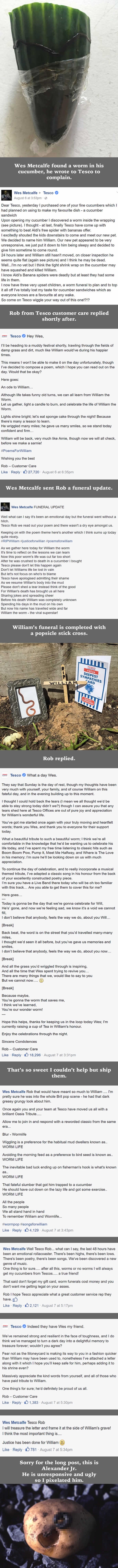 Man held funeral for worm found in cucumber