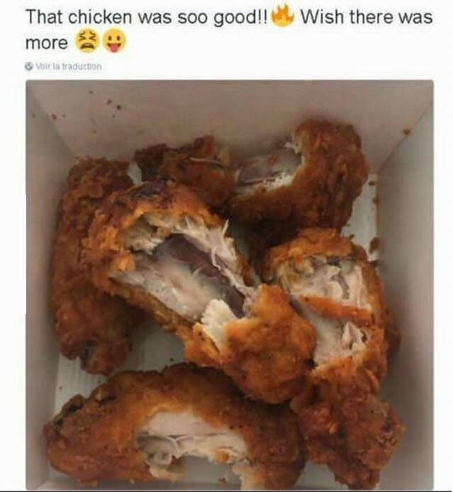 This person doesn't deserve chicken!