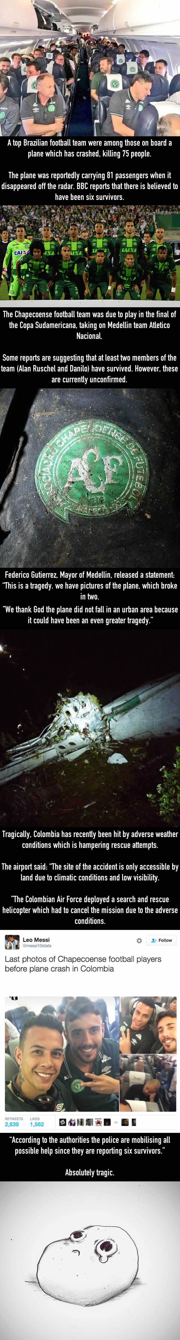 Brazil plane crash football team