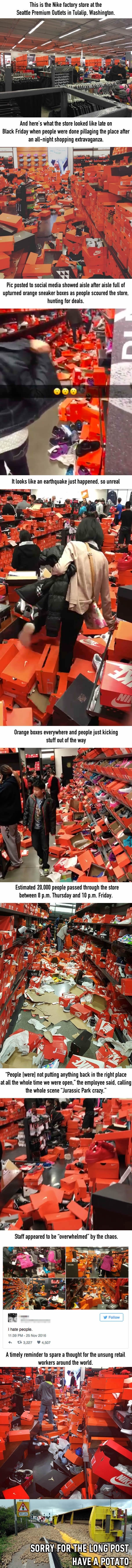 Black Friday shoppers destroyed Nike store