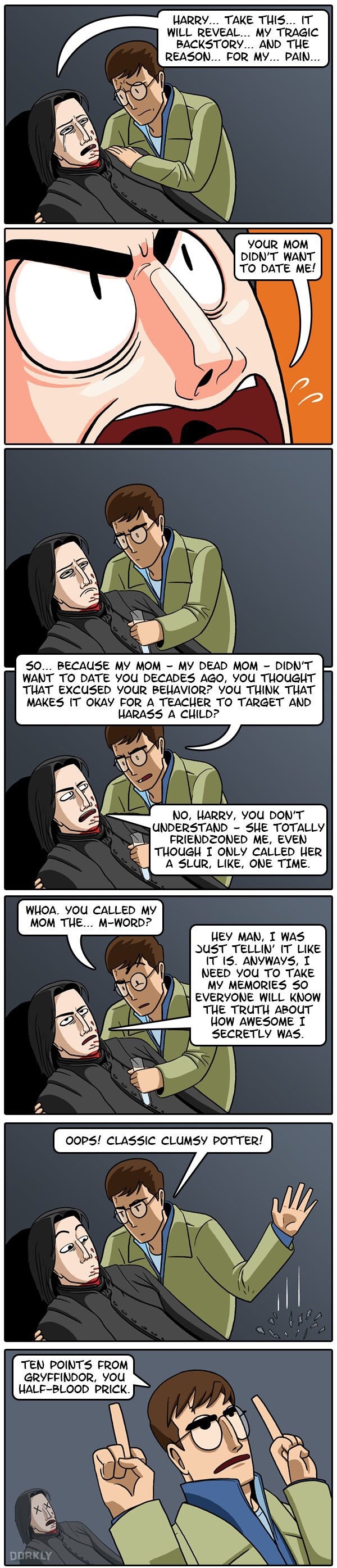 Why Snape's tragic back story isn't so tragic
