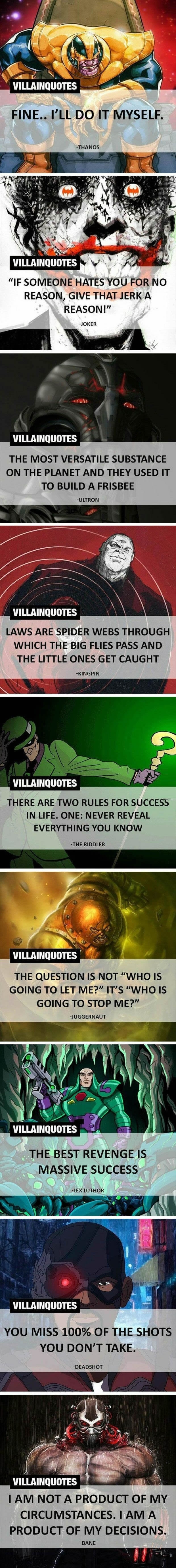 Some great villain quotes