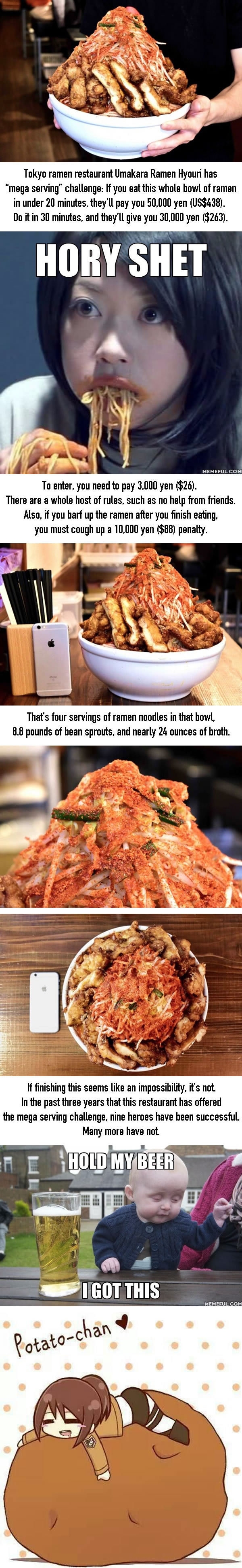 Eat ramen in 20 minutes, earn $438!