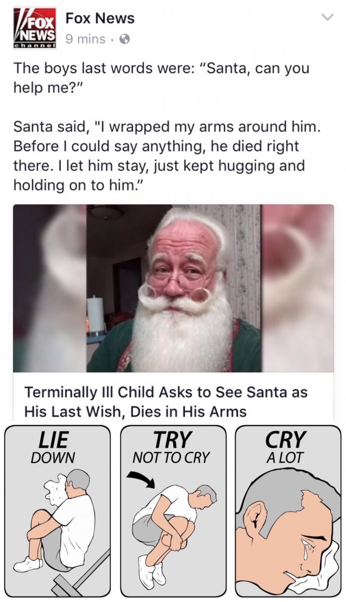 Boy dies in Santa's arms