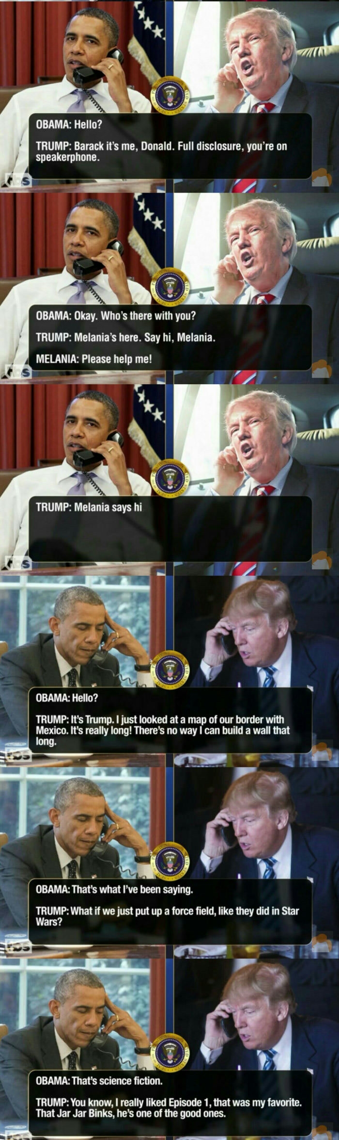 Leaked transcripts of Trump & Obama pt.2