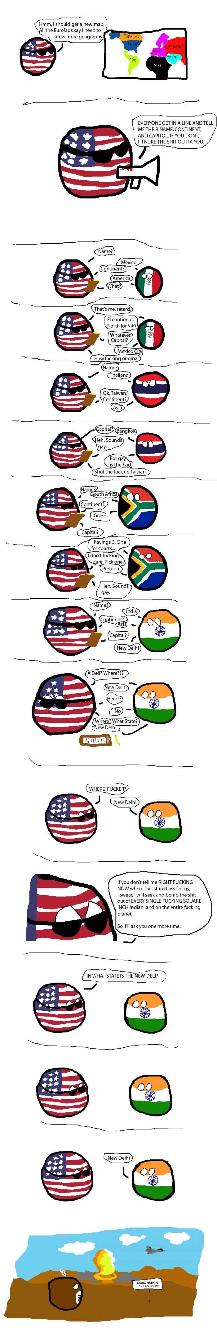 Amerikaball learns geography