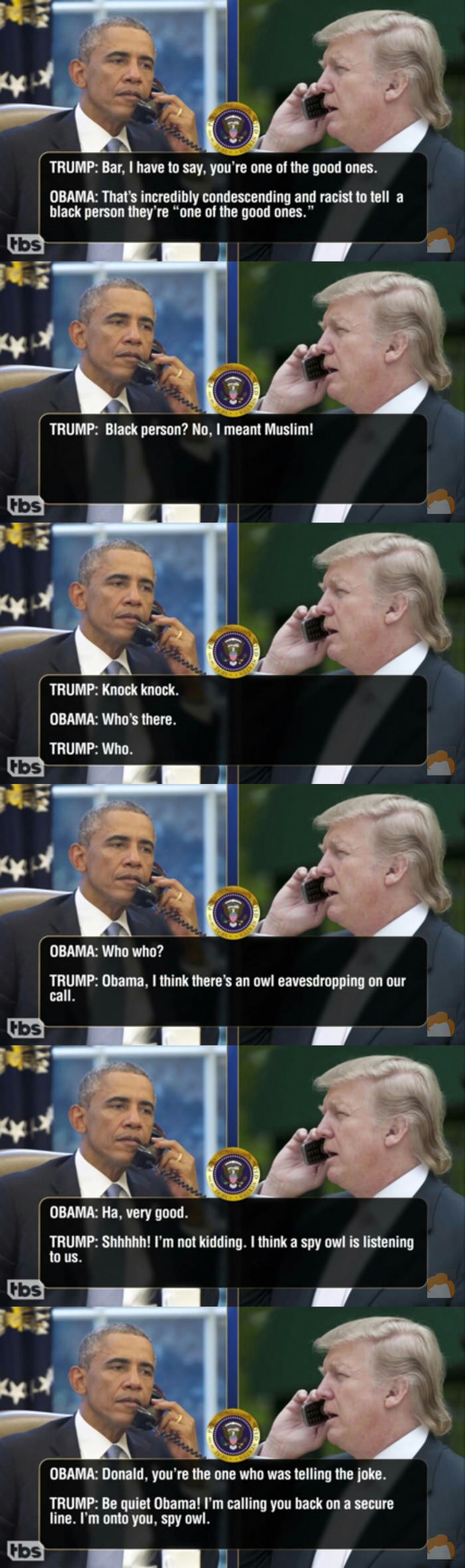 Leaked transcripts of Trump & Obama pt.6