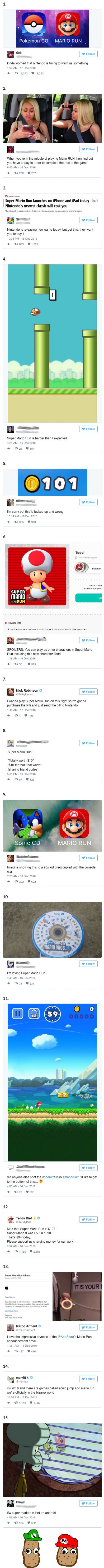 Internet reactions to Super Mario Run