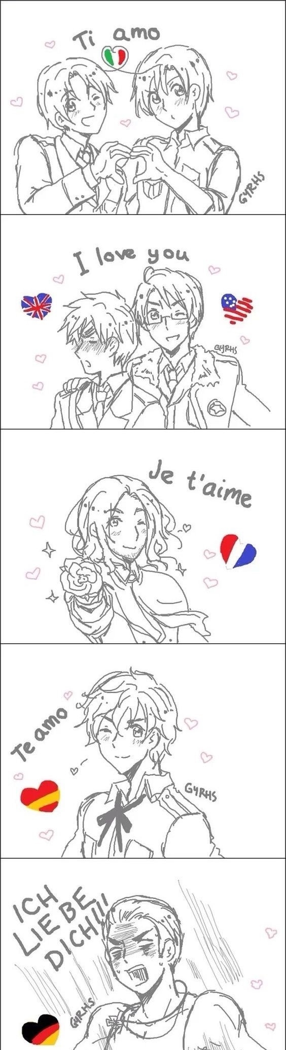 Expressing love in different languages