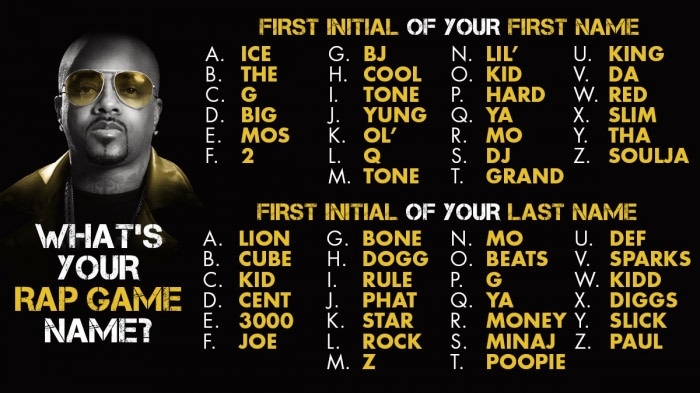 What's your rap game name?